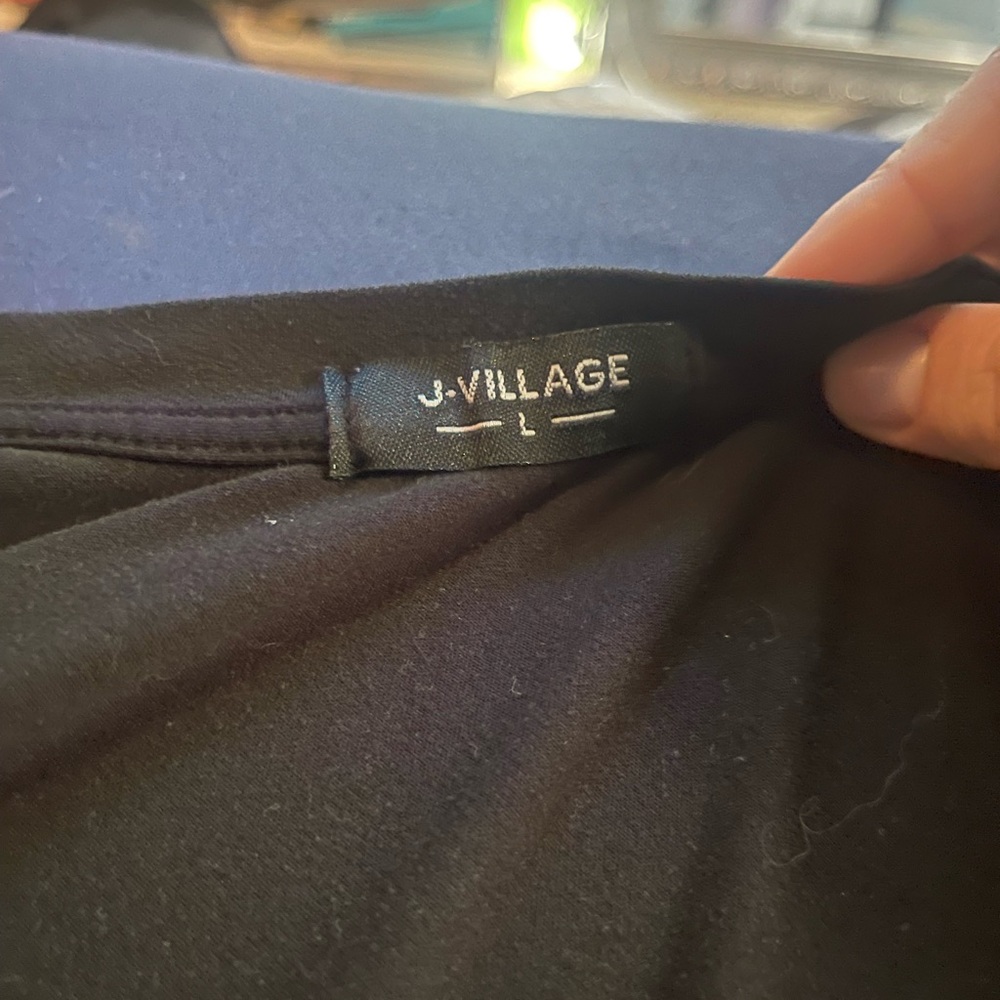 Black V-neck T-shirt